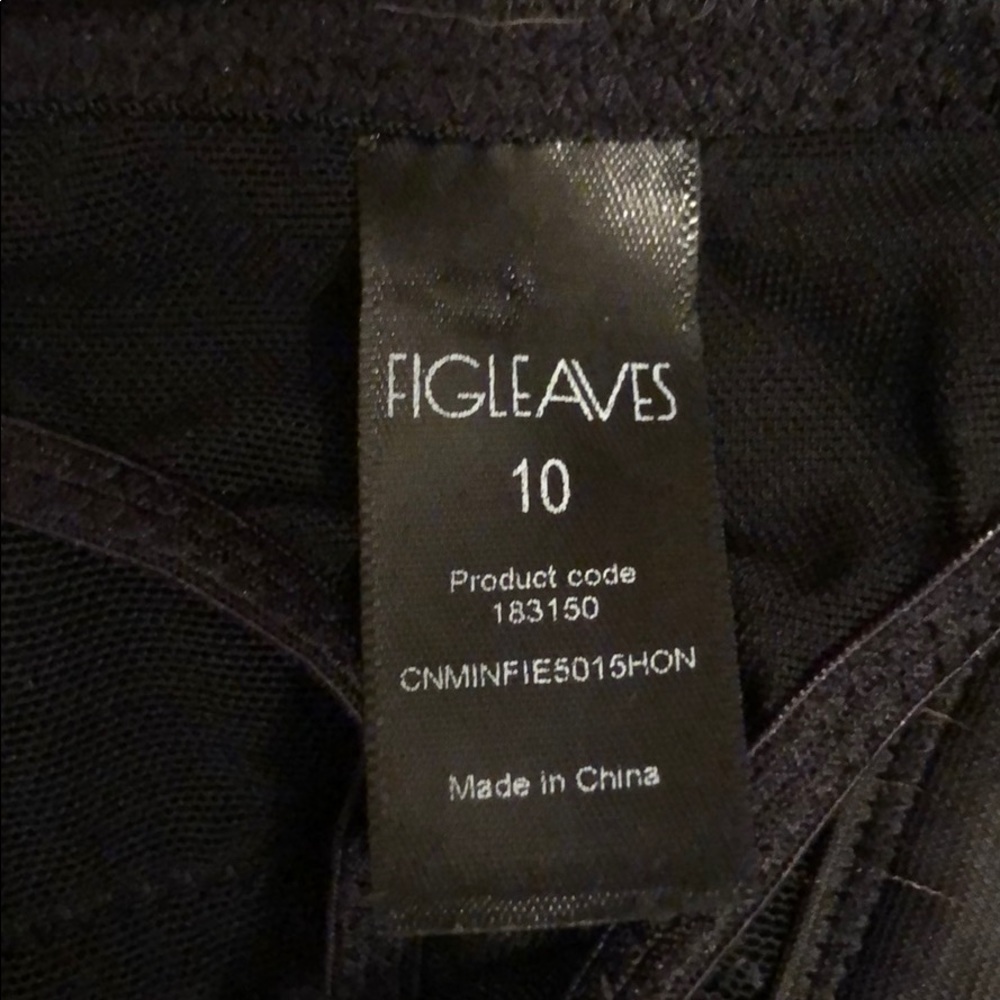 Unworn Black/Gold 32FF Bodysuit With Thong - Picture 7 of 8